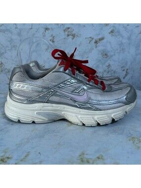 Nike Initiator Women's Size 8 Running Shoes Gray Red Athletic Trainer Sneakers